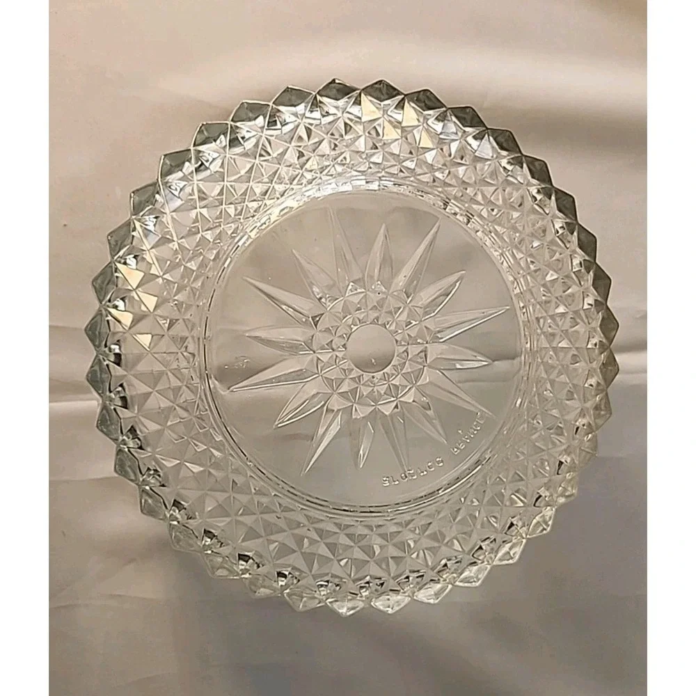 VTG 7-Pc‎ Arcoroc France Starburst Set Glass Serving Dish + 6 Side Bowls Elegant